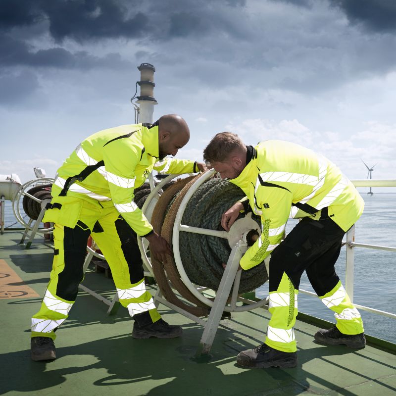 Offshore hi vis veiligheid mascot
