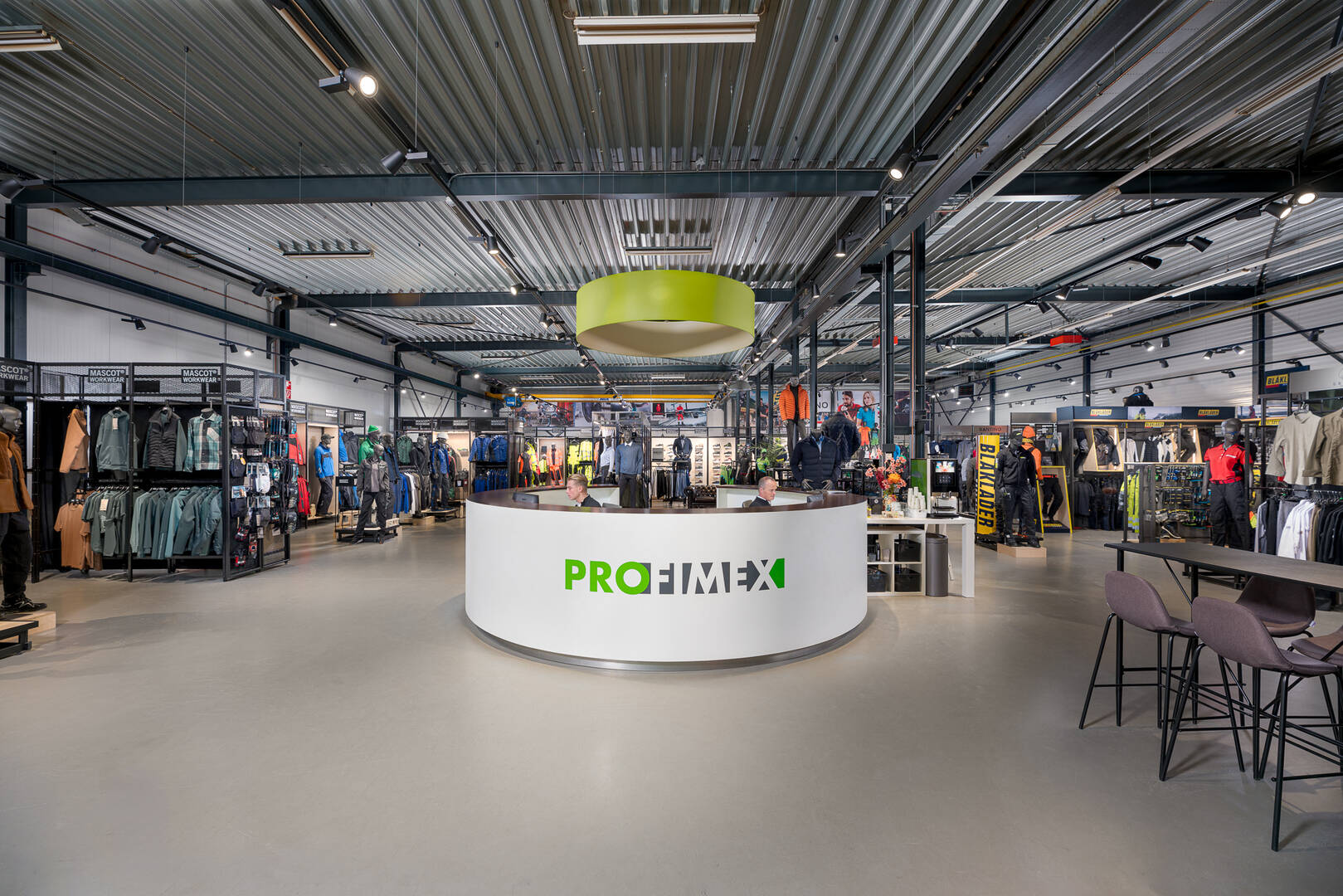 Bedrijfskleding showroom