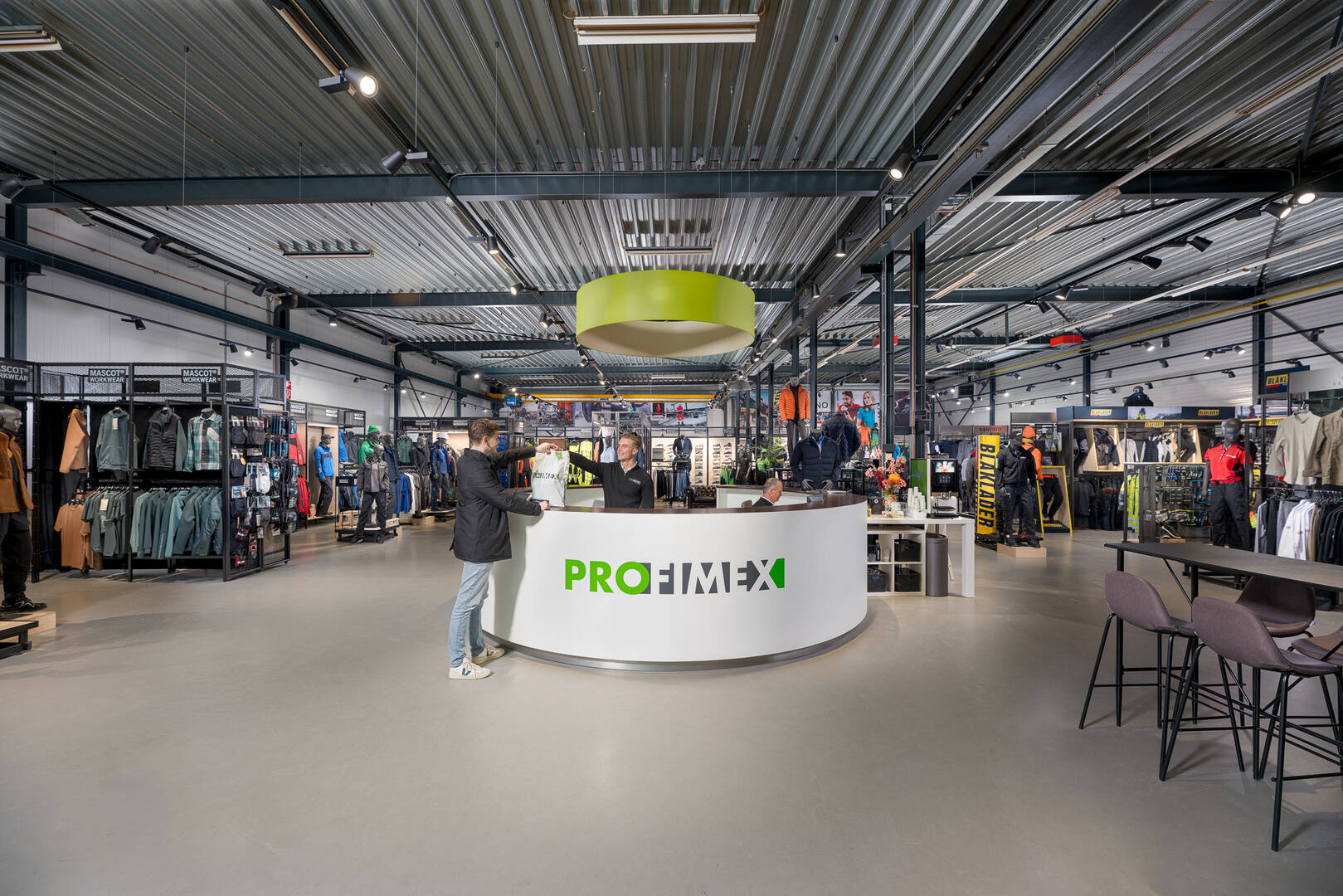 Profimex showroom bedrijfkleding